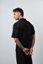 Men's R Stripe Detailed Regular Fit T-Shirt Black - 3