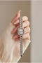 Women's Steel Watch Silver Color Stone Square Case Vintage Watch |   Roman Numeral Premium Women's Wristwatch |   Old Money Luxury Elegant Stylish Women's Watch 2026 - 3