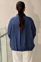 Front Pleated Detailed Zippered Advertized Sleeve Lined Bomber Jacket - 4