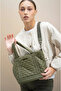Quilted Patterned Multi-Compartment Shoulder Bag Byn2317 - 3