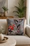 Tropical Flamingo Patterned Tasseled Babyface Woven Throw Pillow Cover