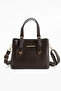 Women's 4-Compartment Simple and Stylish Shoulder and Hand Bag with Gold Accessories 1425