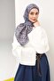 Velora Scarf Modern Flora Blue Gray 90X90