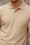 Men's Fashion Comfort Cream Polo Neck T-Shirt - 6