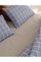 Millard Double Cotton Printed Duvet Cover Set - Stone/Blue - 6
