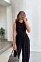 Comfortable Zero-Sleeve Shalwar Jumpsuit with Elastic Waist - 5