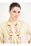 Off-White Floral Print Jalabiya - 4