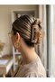 Women's Bone Patterned Oversized Hair Clip Clasp Barrette Transparent Glitter Hair Accessory Jewelry Gem 8 cm - 3