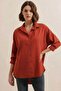 Women's Oversize Basic Cotton Tile Shirt - 6