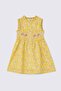 Liberty Fabric Baby Girl Patterned Yellow Dress
