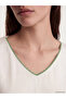 Green V-Neck Women's Capri Pajama Set - 2