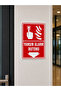 Fire Alarm Notification Siren and Button 12X25 cm Pvc Warning Sign Warning Sign Door Wall