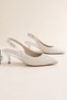 Women's White Pearl Bridal Shoes 5 cm Heel Comfortable Full Fit. - 5