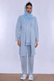 Effortt Maternity Pajama Set with Hijab, Comfortable Cut, Breastfeeding Feature, and Robe - Blue - 3