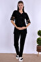 Cotton Maternity Pajama and Dressing Gown Set Effortt - Black - 5
