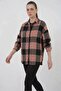 Women's Oversize Plaid Patterned Cotton A.Powder Shirt - 6