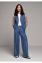 Loose Fit Women's Mid Indigo Denim Jean Pants