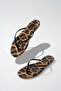 Women's Leopard Patent Leather Flat Sole Flip-Flop Casual Sandals Comfortable Stylish Thin Strap Summer Pool Sea Beach Slippers