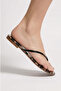 Women's Leopard Patent Leather Flat Sole Flip-Flop Casual Sandals Comfortable Stylish Thin Strap Summer Pool Sea Beach Slippers - 3