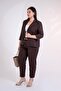 Women's Plus Size Three-Quarter Sleeve Pleated Detailed Set - 5