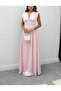 V-Neck Zero Sleeve Modal Waist Fitted Maxi Dress