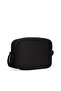 Women's Logo Printed Black Bag with Adjustable Shoulder Strap and Logo Label - 5