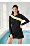 Women's 3-Piece Quick-Dry Long Sleeve Hijab Swimsuit Tunic Leggings Bonnet Set - 7