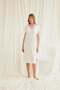 Arias Closet Lace Collar Short Sleeve Ecru Nightgown
