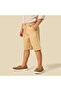 Mandarin Neck Long Sleeves Shirt and Shorts Set with Stripes - 3