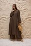 Brown Linen Long Two-Piece Set Long Tunic and Loose Trousers (2-Piece) - 2