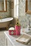 Bird Motif Gold Detailed Striped Porcelain Liquid Soap Dispenser + Dish Sponge + Sponge Holder Set – 500 ml – 20 X 15 X 7 cm - 5