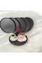 Metal Tray 24 cm Metal Plate 6 Pieces Round Tea Coffee Presentation Tray Presentation Plate