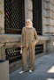 Women's Judge Collar Trouser Suit in Green - 2
