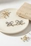 Pair of Bowknot Design Glossy Silver Color Steel Earrings Women's Jewelry Accessory - 6