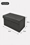 2 Pieces Anthracite Closet Organizer with Lid, Foldable Clothing Storage Box, Shelf Organizer Large 40X20X20Cm - 3