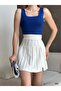 Square Neck Knitwear Blouse Tr082 Cobalt Blue