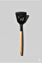 Wooden Handle Silicone Kitchen Utensil Set Black 12 Piece Heat Resistant Dowry Set with Stand - 7