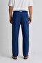 Men's Comfortable Fit Linen Trousers with Embroidery Detail and Elastic Waist E225 - 4