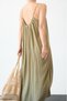 Women's Lined Premium Linen Dress with Adjustable Straps - 2