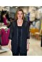 Women's Sequined Chiffon Cardigan and Bodysuit with Internal Straps