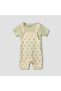 Short Sleeves T-shirt and Dungaree Set with Floral Print - 2