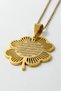 Gold Color Ayetel Kürsi & Ottoman Monogram Clover Design Twisted Stainless Steel Necklace - 5