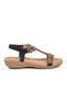 Black Patterned Embroidered Soft Sole Women's Sandals 4053 Z - 3