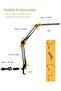 LED Desk Lamp, Adjustable Swing Arm Lamp with Clamp, Eye-Caring Reading Light, 10 Brightness Levels, 3 Lighting Modes, Memory Function Lamps for Home Office - 3
