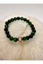 Green Agate Natural Stone Bracelet with Horseshoe Symbol