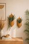 Leaf 2-Piece Wicker Wall Basket Bohemian Decorative Wall Ornament Hand Knitted Natural Wicker Wall Organizer - 4