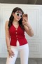 V-Neck Sleeveless Knitwear