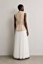 Soleil Vest & Pleated Skirt Set Beige - 5
