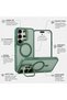 Samsung S23 Ultra Compatible Magsafe Lens Protection Case + Metal Stand Featured Phone Back Cover with Gift - 3
