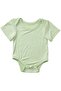 - Personalized Baby Organic Bamboo Spandex Bodysuit - Light Mint_3-6M - 3